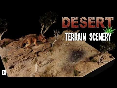 How To Make Realistic Desert Terrain Scenery - Triceratops Diorama