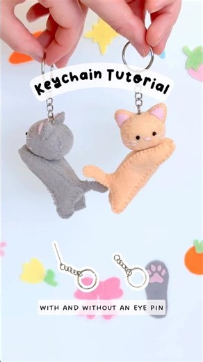 How to keychain (felt cats & crafts)