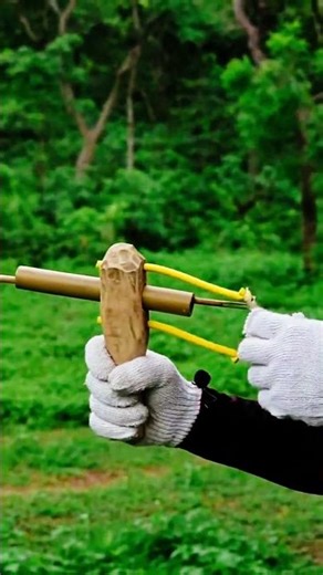 Arrow Creation with a Survival Slingshot🏹 | Training the Mind & Primitive Skills #shorts