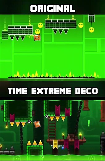 Time Machine：Original vs deco #gd #geometrydash #shorts