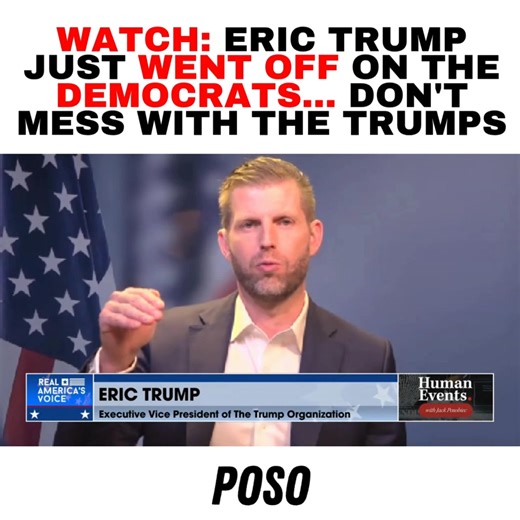 WATCH: ERIC TRUMP JUST WENT OFF ON THE DEMOCRATS... DON'T MESS WITH THE TRUMPS https://podcasts.apple.com/ga/podcast/human-events-daily-with-jack-posobiec/id1585243541 | Jack Posobiec