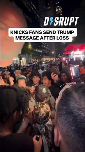Knicks Fans UNLOAD On Trump After Finals Loss 😳 #Trump #Knicks #Politics
