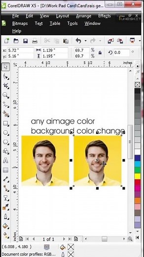 Easy image background color change trick CorelDRAW 2025 #coreldrawtutorial #logo #removebackground