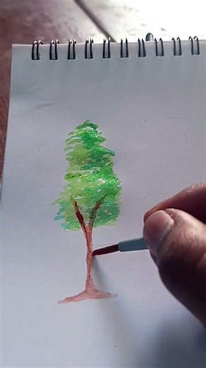 How to draw tree 🌲 #art #drawing #painting#easy