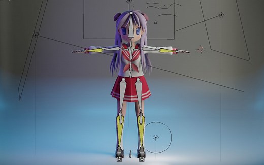 Blender角色骨骼绑定03-衣服及部件