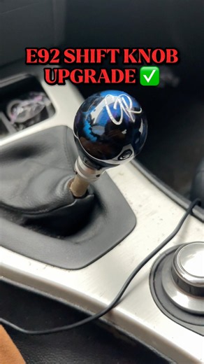 BMW really said “just pull harder.” 😂 New shift knob installed #BMW #E92 #328i #BMWDIY #TCSGarage