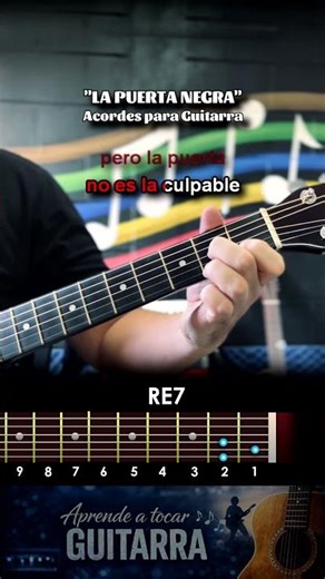 "La Puerta Negra" Acordes Basicos en Guitarra P3 #lapuertanegra #guitarra #pista