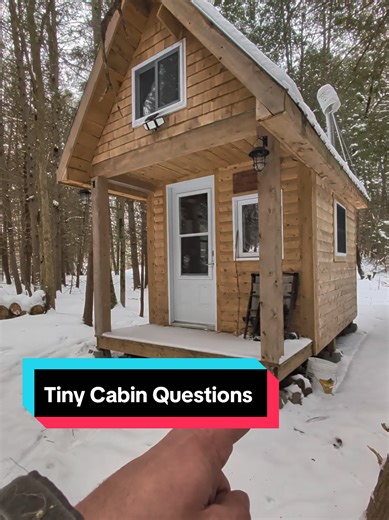 Replying to @therustyrakehomestead you guys had a fee questions about my tiny cabin and I'll try and anwser most of them. If you have more questions feel free to ask away. I love coming out here to spend time in nature. #tinyhouse #cabin #outdoors #forest #woods