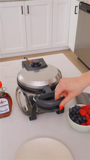 Flip. Crisp. Repeat. ✨ Because weekend brunch deserves golden Belgian waffles. 🧇 Find our Flip Belgian Waffle Maker on Amazon.ca: https://heyor.ca/Ji3mFN. Made with Flourish Protein Pancake & Waffle Mix. | Hamilton Beach Canada