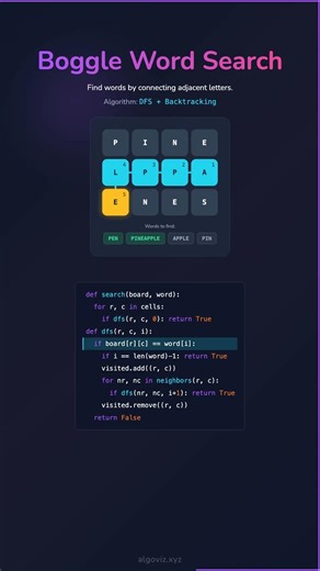 🍍 Boggle Demonstration – Finding “Pen Pineapple Apple Pin”!