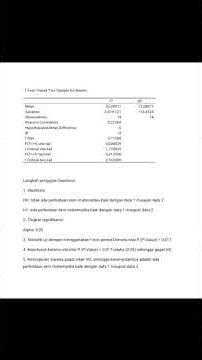 cara menggunakan pairetd sample t- test