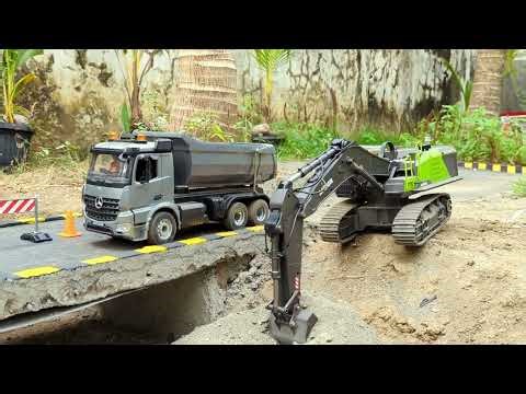 Excavator dump truck Transporting Trailer - RC Trail Blazers