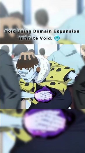 Gojo Using Domain Expansion Infinite Void 🥶#jujutsukaisen #jjk #gojo #yuji #anime #amv