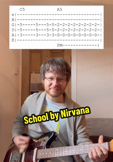 Playing Nirvana's 'School' on Guitar