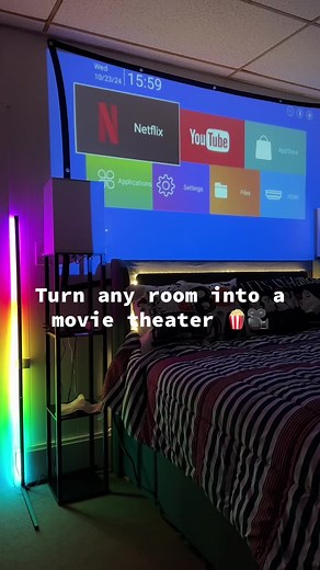 Turn any room into a movie theater!! #tiktokshop #movietheater #projector #movies #smartprojector