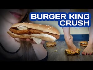 Fast food feet crush, burger king | ASMR & CRUSHING