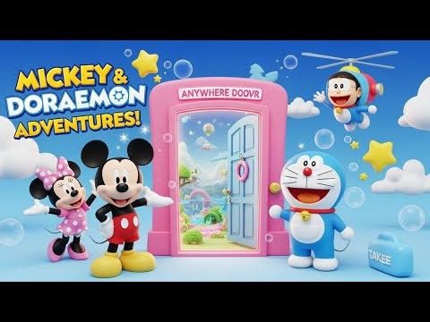 Mickey Mouse and Doraemon Adventures 🐭🤖🌈 | Magical Friendship Story for Kids!