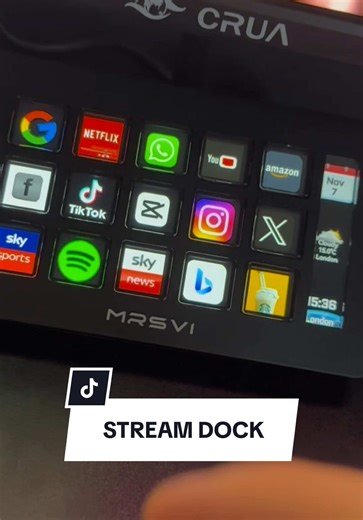 You can flick between apps, websites and control your full computer at the press of a bottom with the stream controller dock #pcgaming #streaming #streamdeck #blackfriday #tiktokmademebuyit