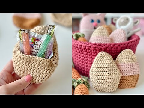 How to Make Refillable Easter Eggs with this Easy Free Crochet Pattern!