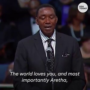 22K views | Former Detroit Pistons player Isiah Thomas held back tears as he said farewell to Aretha Franklin. https://usat.ly/2LJY3U7 | USA TODAY Video | Facebook