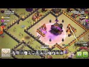 TH11 Anti Mass attack WAR BASE WITH REPLAYS & How to Destruct With Replay!#Base review
