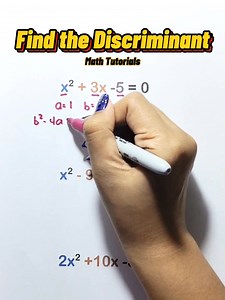 Find the Discriminant‼️‼️ #Math #mathteachergon #akositeachergon #mathhacks #MathTutor #mathmadeeasy #mathtricks #MathTutorials #basicmath #mathtechnique | Math Tutorials