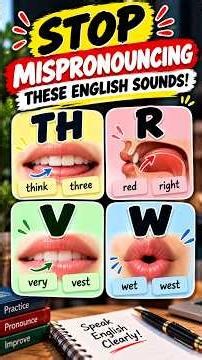 Improve Your English Pronunciation: TH, R, V vs W #english #learnenglish #spokenenglish #learning