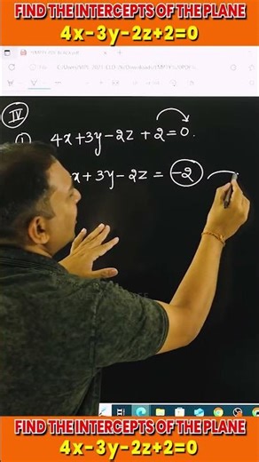 Easy Way to Solve Plane Intercept Problems #jee #maths #shorts #viral