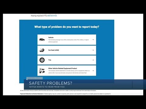 Vehicle safety problem? Tell the NHTSA