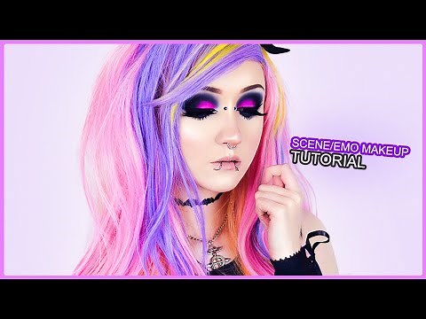 TURNING MYSELF SCENE/EMO | BLACK & PINK SMOKEY CAT EYE | MAKEUP TUTORIAL 2019 #TWENTYNINESCENE