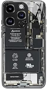 Circuit Board Glass Phone Case, for iPhone 11 12 13 14 15 Pro Max, Motherboard Phone Case, Circuit Board Pattern Shockproof Case Cover (Black,13 Pro Max)