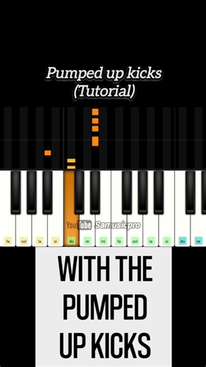 Pumped up kicks - Foster the people Tutorial piano fácil #fosterthepeople #shorts