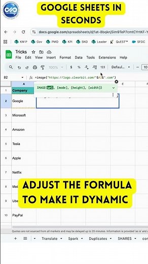 Insert Logos with =IMAGE in Google Sheets | Easy Formula Trick
