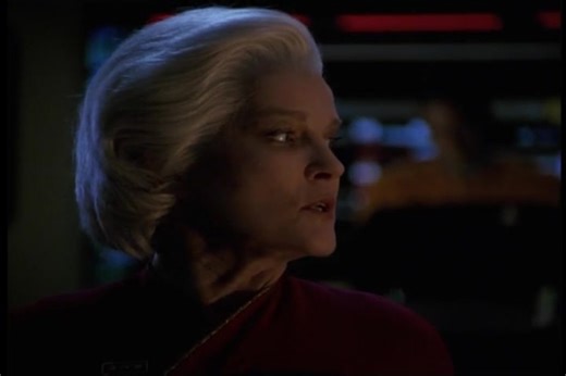 Starfleet Records. Starfleet Personnel: Kathryn M. Janeway, Captain of the USS Voyager. The Borg, the true way at home. Voyager approaches the nebula once again. All senior officers are at their posts on the bridge, while Torres is at hers in Engineering. Captain Janeway orders the newly-installed ablative armor deployed, and it encases the ship. Janeway orders Paris to maintain course, and Voyager enters the nebula. In her chamber in the Borg Unicomplex, the Borg Queen watches Voyager enter the