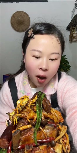 Yummy Spicy Food Mukbang 😋 Eating Fried Pork Ribs #asmr #mukbang