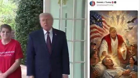 Freaking out about blasphemy because of some funny AI imagery is not a good way to spread the faith It makes you look not fun Trump does not think he’s Jesus, he’s not making that claim, it’s ok, it’s gonna be ok