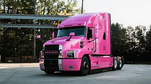 'Pink Lady' Mack Truck Supports Breast Cancer, On Display In Greensboro