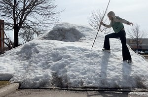 Does poking holes in the snow make it melt faster? Test out this TikTok hack - The Weather Network