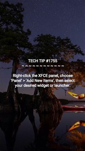 Add Widgets to XFCE Panel | 2025-12-18 | #Shorts #codinghacks #webdevelopmenttips #cybersecuritytips