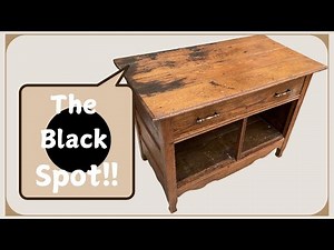 Removing a Black Stain in Wood, Antique Wash Stand Furniture Flip