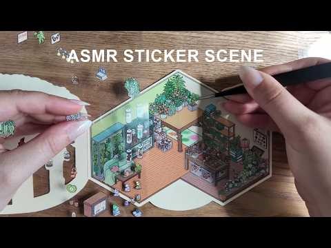 ASMR Cozy Sticker Scene | No Talking & Lofi