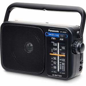 Panasonic RF-2400 radio FM/AM portabil cu tuner digital (reglare ușoară și stabilă, scară largă cu buton de reglare, difuzor full-range 10cm), negru - Magazin oficial Panasonic