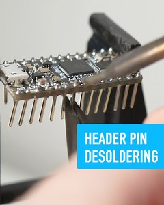 Removing rows of incorrectly soldered headers isn’t so bad after all #adafruit #collinslabnotes Shop headers at Adafruit: https://www.adafruit.com/category/154 | Adafruit Industries