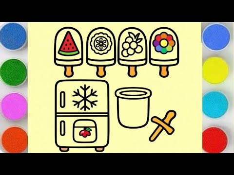 Sand Painting | Cute Popsicles with Colorful Kinetic Sand Art for Kids & Toddlers 🍦