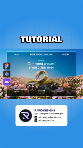 Oura Ring Animated Website Using Figma and AI