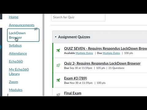 Apply Lockdown Browser in Canvas