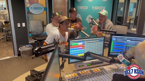 2K views · 56 reactions | They went viral for their "That's What's In" song and now they are in our studio for an encore performance! Let's go San Diego Padres!!! | 103.7 KSON | Facebook