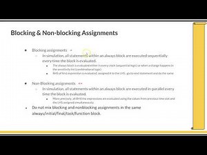 Course : Systemverilog Verification 1 : L5.1 : Procedural Blocks and Assignment Types