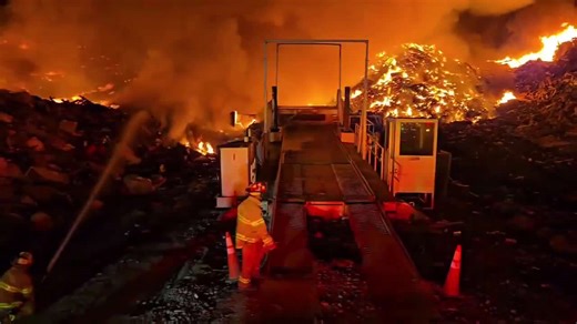 Smoke visible along Hull Street Road as firefighters battle large Chesterfield trash fire