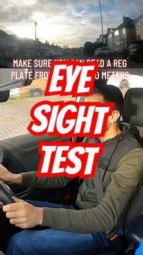 EYE SIGHT TEST #learnerdriver #beginnerdriver #drivingtest #drivingreview #drivinglicense
